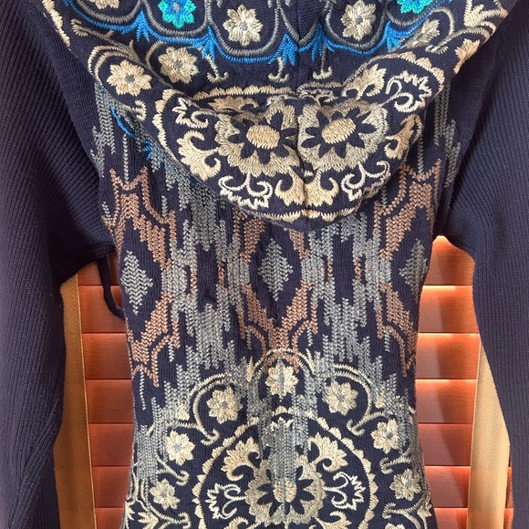 Johnny Was Biya Multicolor Patterned Knit Cardigan - Picture 3 of 7